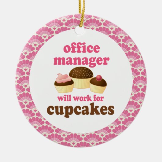 Bürovorsteher-Geschenk-Verzierung Keramik Ornament (Vorne)