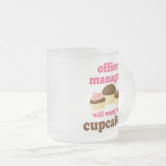 Bürovorsteher-(lustiges) Geschenk Mattglastasse (VorderseiteRechts)