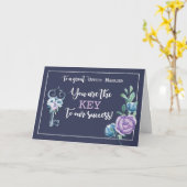 Bürovorsteheradmin-Protagesschlüssel zum Erfolg Karte (Gelbe Blume)