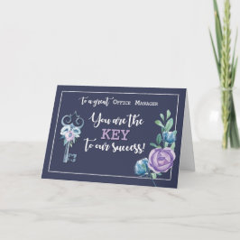 Bürovorsteheradmin-Protagesschlüssel zum Erfolg Karte
