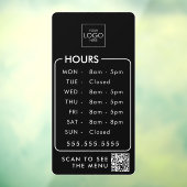 Bürozeiten mit dem QR-Logo Fensteraufkleber (Blatt 3)