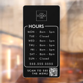 Bürozeiten mit dem QR-Logo Fensteraufkleber (Blatt 2)