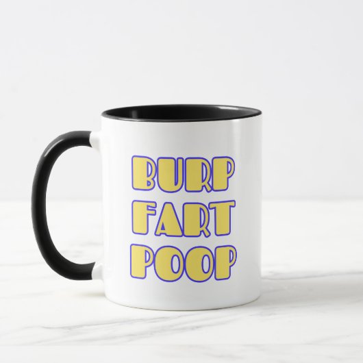Burp-Furz Gekackt Tasse (Links)