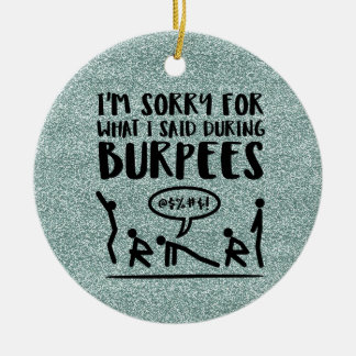 Burpee traurig (Glitter) Keramikornament