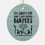Burpee traurig (Glitter) Keramikornament (Links)
