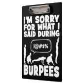 BURPEES - Funny Novelty Workout Klemmbrett (Links)