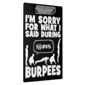BURPEES - Funny Novelty Workout Klemmbrett (Rechts)