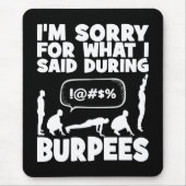 BURPEES - Funny Novelty Workout Mousepad (Vorne)