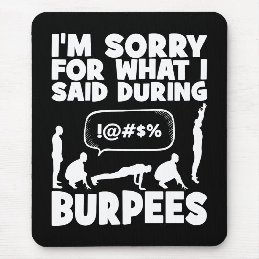 BURPEES - Funny Novelty Workout Mousepad (Vorne)