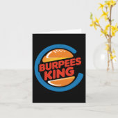 Burpees King Cardio Gym Bodybuilding Burger Lover Karte (Gelbe Blume)