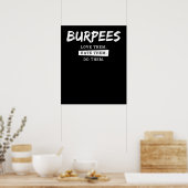 Burpees Liebe sie hassen sie tun sie lustig Poster (Küche)