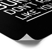 Burpees mögen dich auch nicht poster (Ecke)