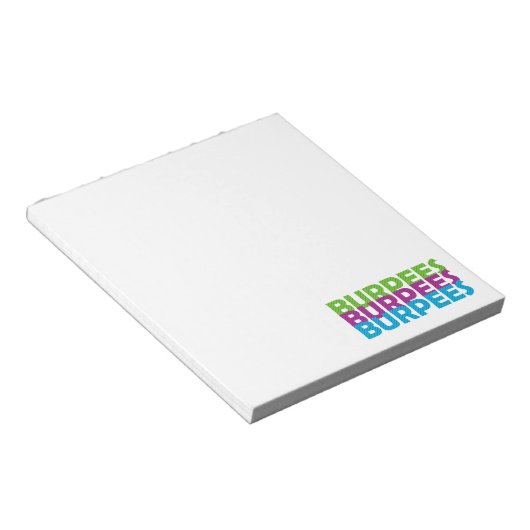 Burpees Notizblock (angewinkelt)