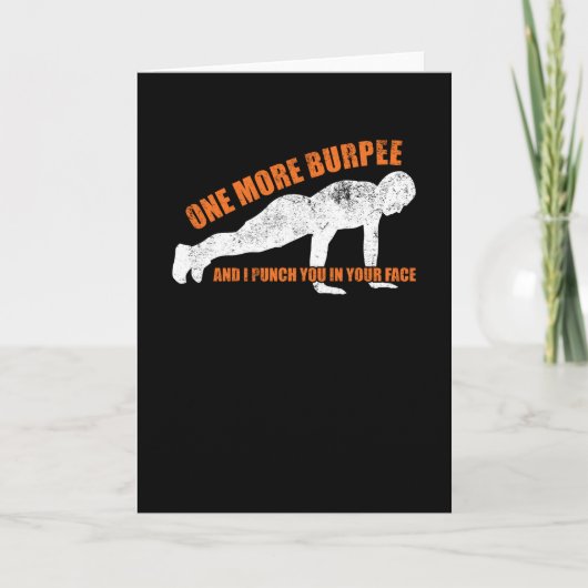 Burpees Sports Funny Hatred Exhausting Fitness Karte (Vorderseite)