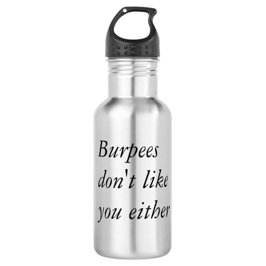 Burpees Wasser-Flasche Edelstahlflasche (Vorderseite)