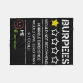 Burpees würden null Sterne nicht empfehlen Lustige Fleecedecke (Vorderseite (Horizontal))