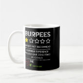 Burpees würden null Sterne nicht empfehlen Lustige Kaffeetasse (Links)