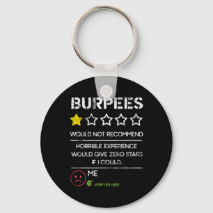 Burpees würden null Sterne nicht empfehlen Lustige Schlüsselanhänger