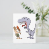 Burping Dinosaurier Postkarte (Stehend Vorderseite)