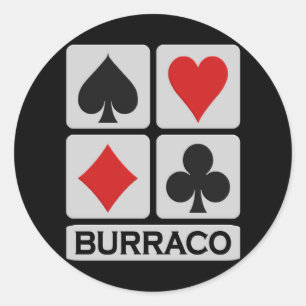 Burraco-Aufkleber Runder Aufkleber