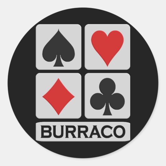 Burraco-Aufkleber Runder Aufkleber (Vorderseite)