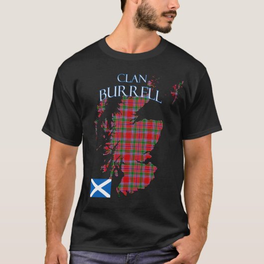 Burrell Scottish Clan Tartan Scotland T-Shirt (Vorderseite)