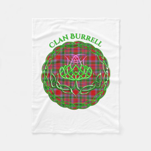 Burrell Scottish Tartan Celtic Thistle Fleecedecke (Vorderseite)