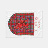 Burrell Tartan Scottish Kariert Lion Rampant Fleecedecke (Vorderseite (Horizontal))