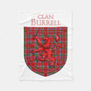 Burrell Tartan Scottish Kariert Lion Rampant Fleecedecke
