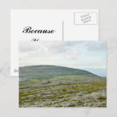 Burren Clouds Berge Postkarte (Vorne/Hinten)