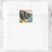 Burren Irland Quadratischer Aufkleber (Tasche)