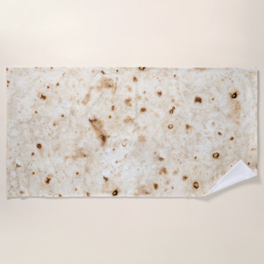 Burrito Blanket Floor Tortilla Taco Fast Food Wrap Strandtuch (Vorderseite)