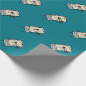 Burrito-Boxer-Kämpfer mit roten Boxhandschuhen Geschenkpapier (Ecke)