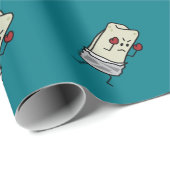 Burrito-Boxer-Kämpfer mit roten Boxhandschuhen Geschenkpapier (Rolleneckpunkt)