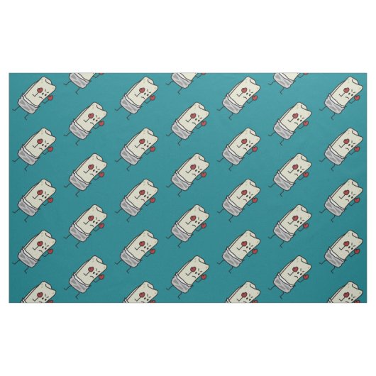 Burrito-Boxer-Kämpfer mit roten Boxhandschuhen Stoff (Fat Quarter (45,7 x 55,9 cm))