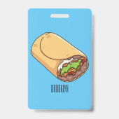 Burrito-Cartoon-Abbildung Ausweis (Rückseite)