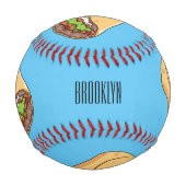 Burrito-Cartoon-Abbildung Baseball (Vorderseite)