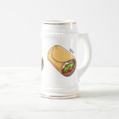 Burrito-Cartoon-Abbildung Bierglas (VorderseiteRechts)