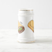 Burrito-Cartoon-Abbildung Bierglas (Mittel)