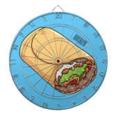 Burrito-Cartoon-Abbildung Dartscheibe (vorne)