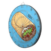 Burrito-Cartoon-Abbildung Dartscheibe (Vorderseite rechts)