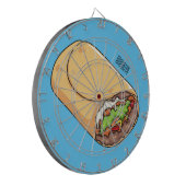 Burrito-Cartoon-Abbildung Dartscheibe (Vorderseite Links)