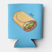 Burrito-Cartoon-Abbildung Dosenkühler (Vorderseite)