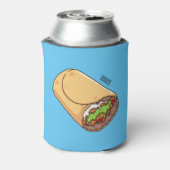 Burrito-Cartoon-Abbildung Dosenkühler (Kanne Rückseite)