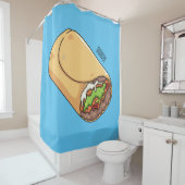 Burrito-Cartoon-Abbildung Duschvorhang (Beispiel)