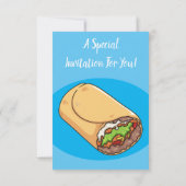 Burrito-Cartoon-Abbildung Einladung (Rückseite)