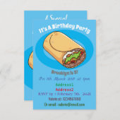 Burrito-Cartoon-Abbildung Einladung (Vorne/Hinten)