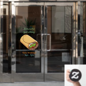 Burrito-Cartoon-Abbildung Fensteraufkleber (Büro Tür)