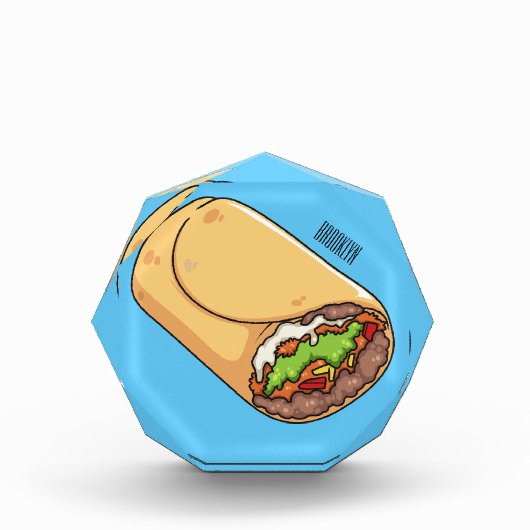 Burrito-Cartoon-Abbildung Fotoblock (Vorderseite)