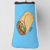 Burrito-Cartoon-Abbildung Golf Headcover (Rotieren 90)
